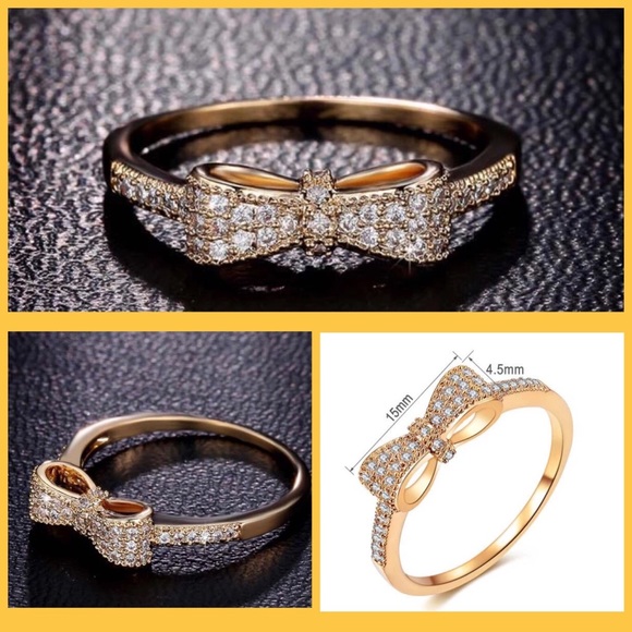 LAST 1!!💎RHINESTONE BOW RING💎 - Picture 3 of 3